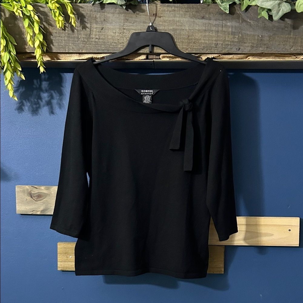 George Pullover Sweater with Bow Detail Sz L